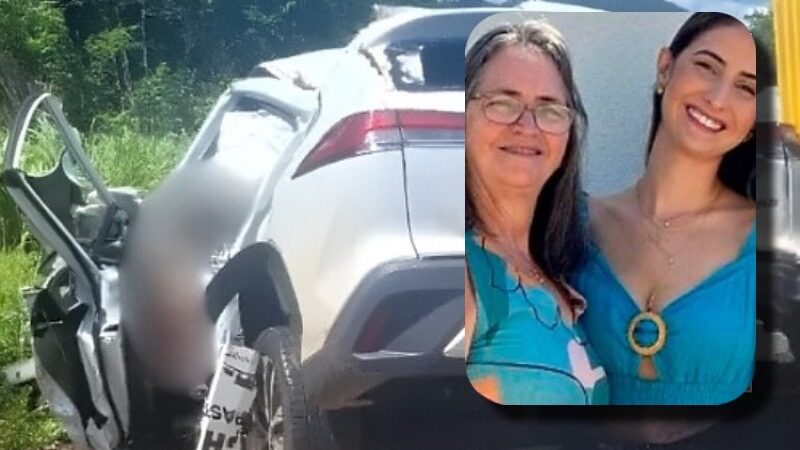 Mãe e filha morrem em grave acidente envolvendo caminhão; veja vídeo