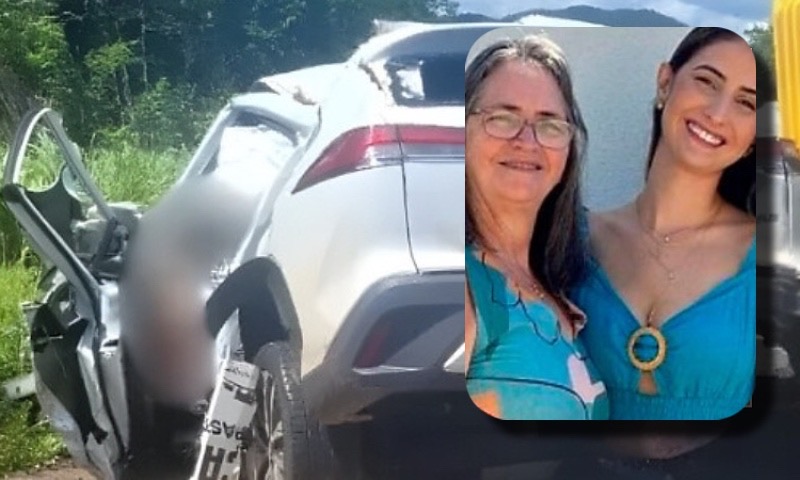 Mãe e filha morrem em grave acidente envolvendo caminhão; veja vídeo